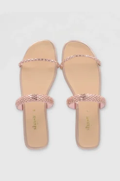 Sandalia dos tiras brillo grande