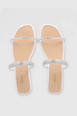 Sandalia dos tiras brillo grande