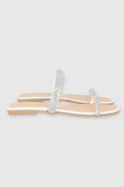 Sandalia dos tiras brillo grande