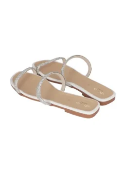 SANDALIA DOS TIRAS BRILLOS
