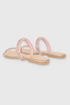 Sandalia dos tiras brillo grande