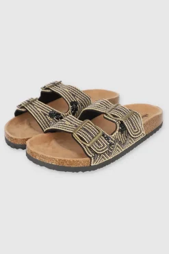 Sandalia dos tiras chaquiras