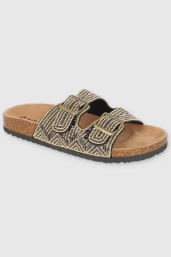 Sandalia dos tiras chaquiras