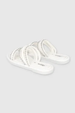 Sandalia dos tiras mix brillos grandes