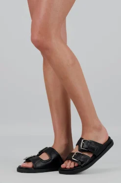 Sandalia dos tiras puffy hebillas