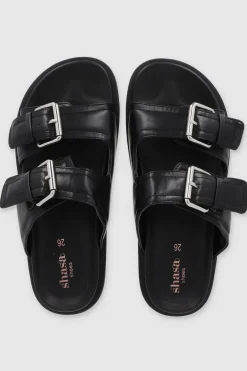 Sandalia dos tiras puffy hebillas