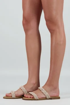 Sandalia dos trenzas textura