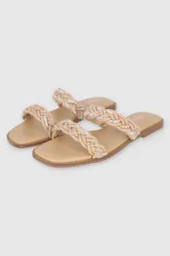 Sandalia dos trenzas textura