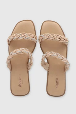 Sandalia dos trenzas textura