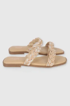 Sandalia dos trenzas textura
