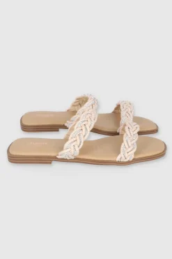 Sandalia dos trenzas textura