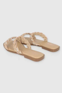 Sandalia dos trenzas textura