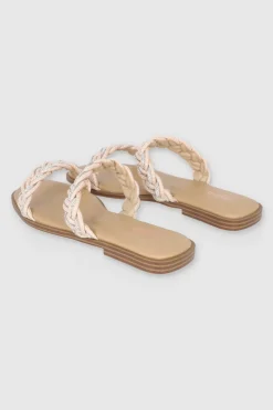 Sandalia dos trenzas textura