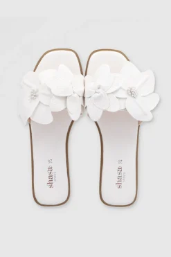 Sandalia flores tropicales 3D