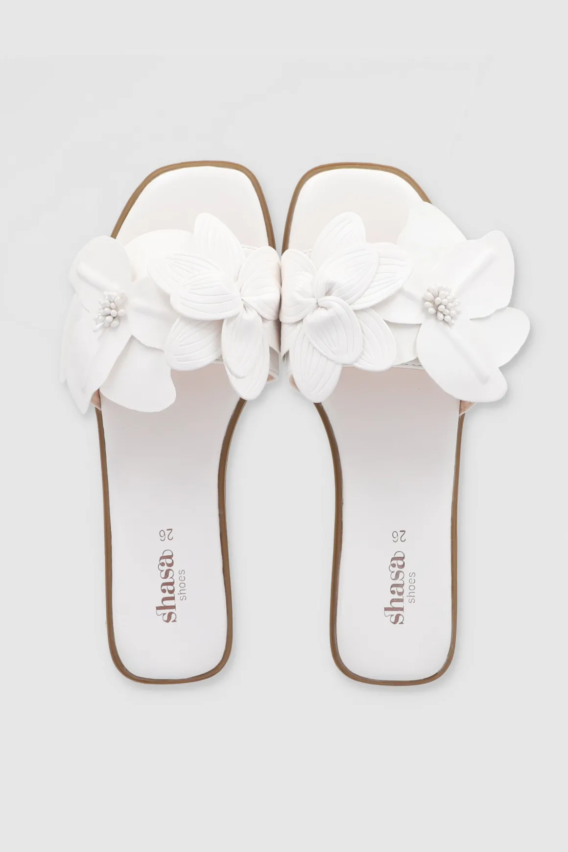 Sandalia flores tropicales 3D