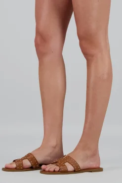 Sandalia greca aplicación studs