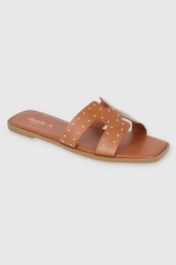 Sandalia greca aplicación studs