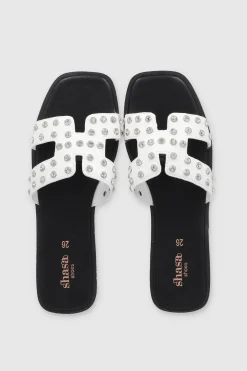 Sandalia greca brillos grandes