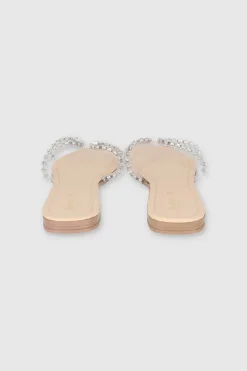 Sandalia greca transparente piedras