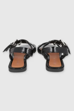 Sandalia hebilla doble eyelets slingback