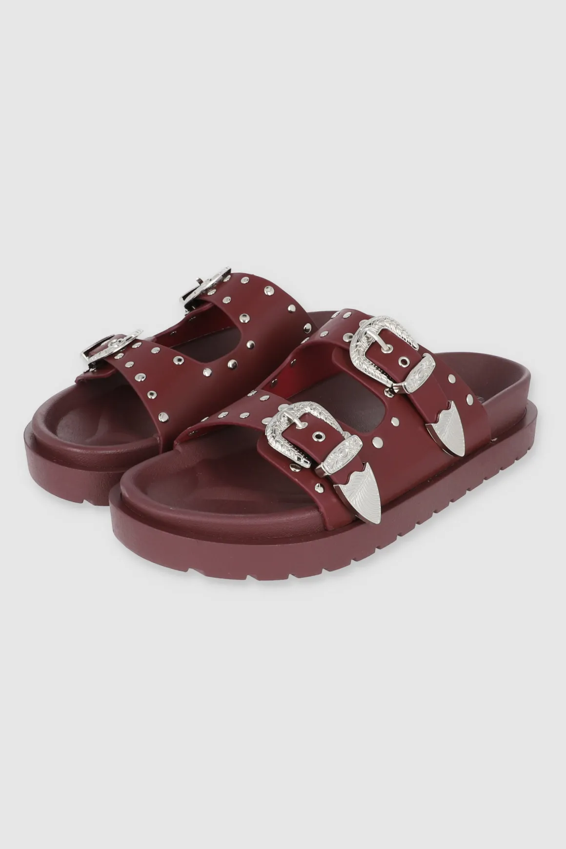 Sandalia Hebillas Studs Megas