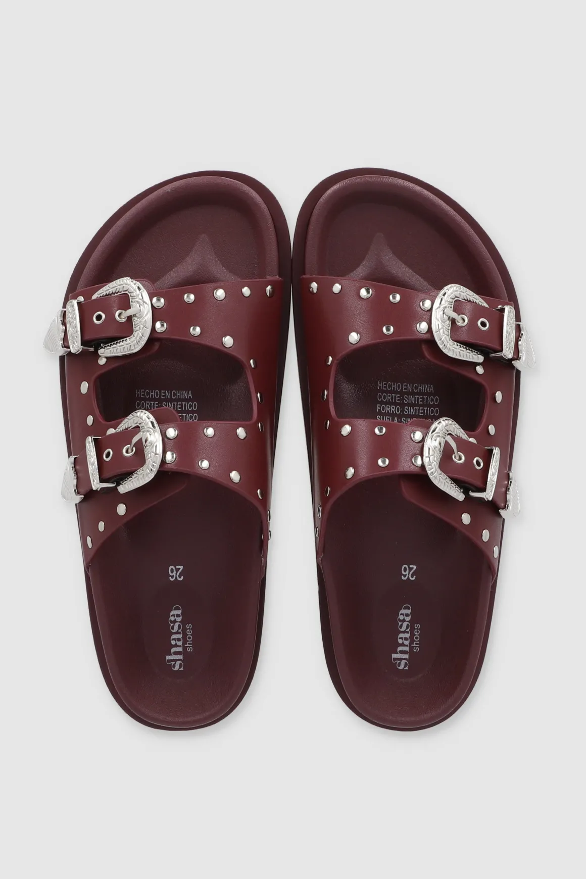 Sandalia Hebillas Studs Megas