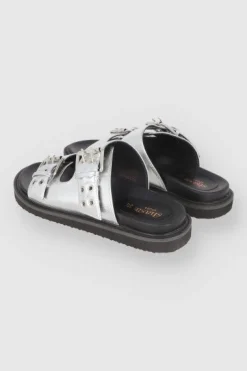 Sandalia Metalica Dos Hebillas