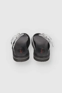 Sandalia Metalica Dos Hebillas