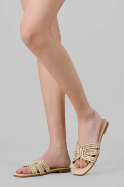 Sandalia mula yute cruce brillos