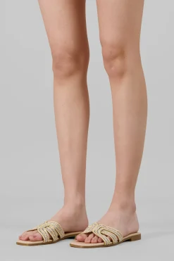 Sandalia mula yute cruce brillos