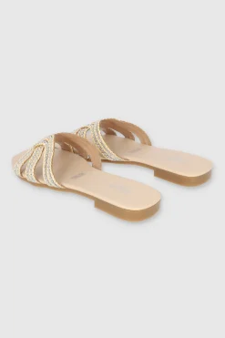 Sandalia mula yute cruce brillos