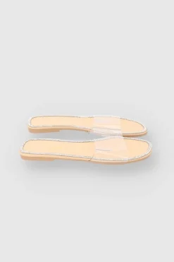 Sandalia Pala Brillos Transparente