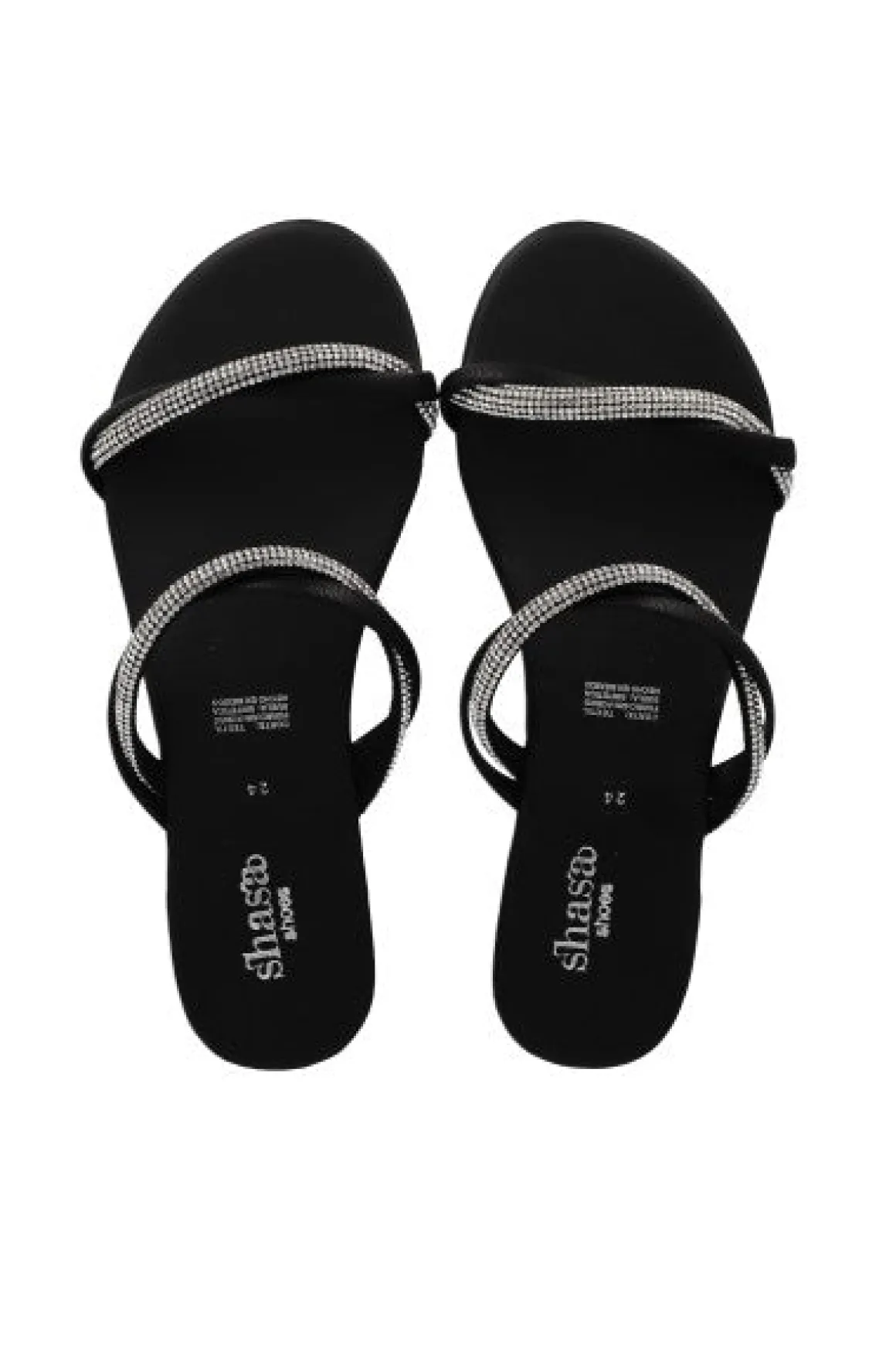 Sandalia pala cintas entrelazadas brillos