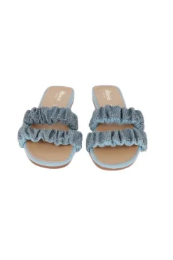 Sandalia pala denim brillos