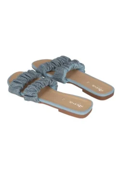 Sandalia pala denim brillos