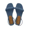 Sandalia pala denim tira tobillo