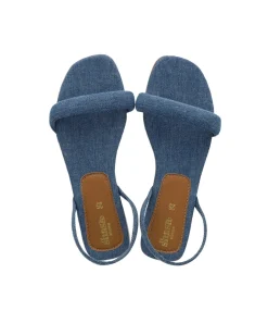Sandalia pala denim tira tobillo