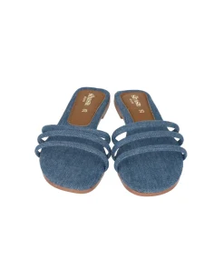 Sandalia pala denim tiras