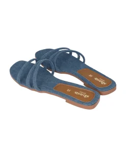 Sandalia pala denim tiras