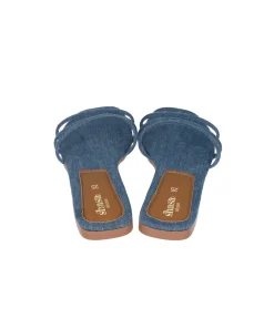 Sandalia pala denim tiras
