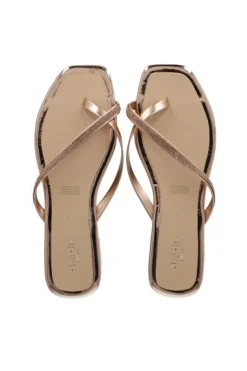 Sandalia pala metalizada brillos