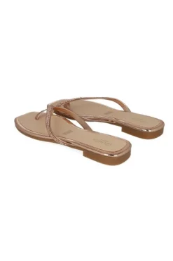 Sandalia pala metalizada brillos