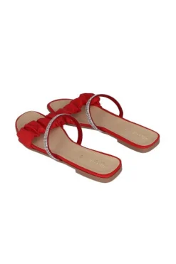 Sandalia Pala Tira Rugosa Brillos