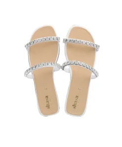 Sandalia pala tiras brillos