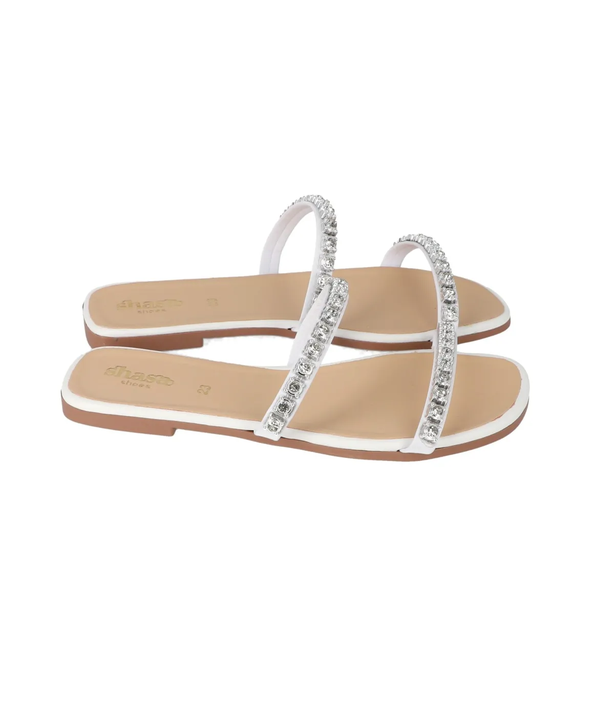 Sandalia pala tiras brillos