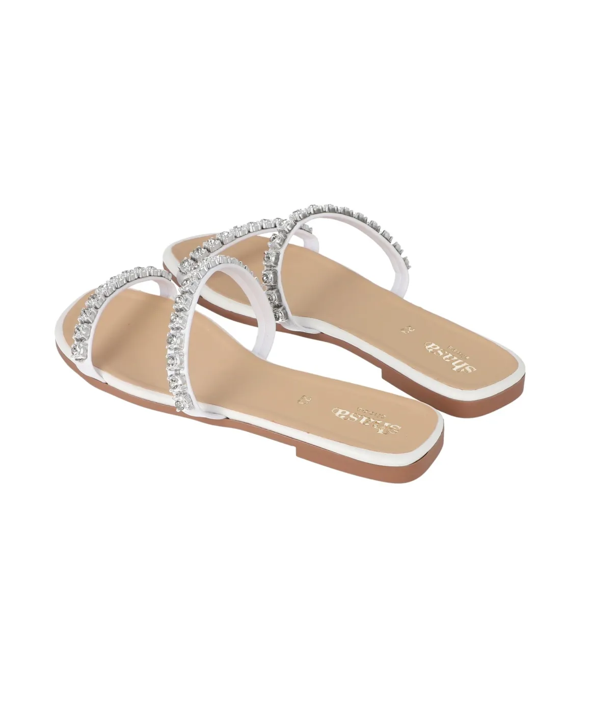 Sandalia pala tiras brillos