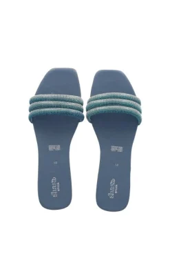 Sandalia Pala Tres Tiras Brillos