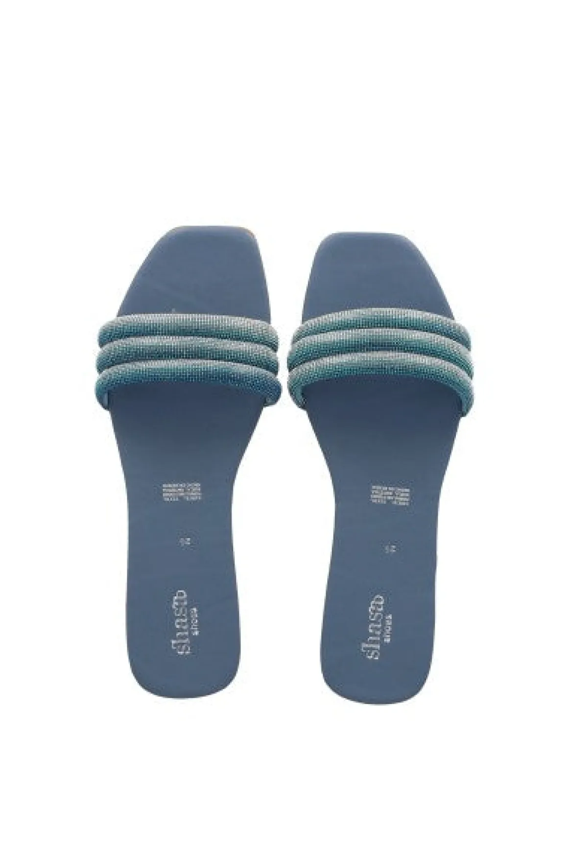 Sandalia Pala Tres Tiras Brillos