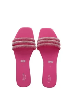 Sandalia Pala Tres Tiras Brillos