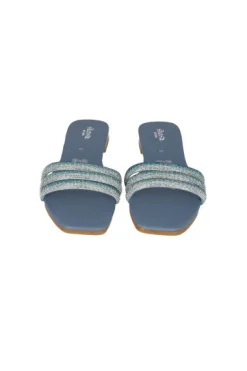 Sandalia Pala Tres Tiras Brillos